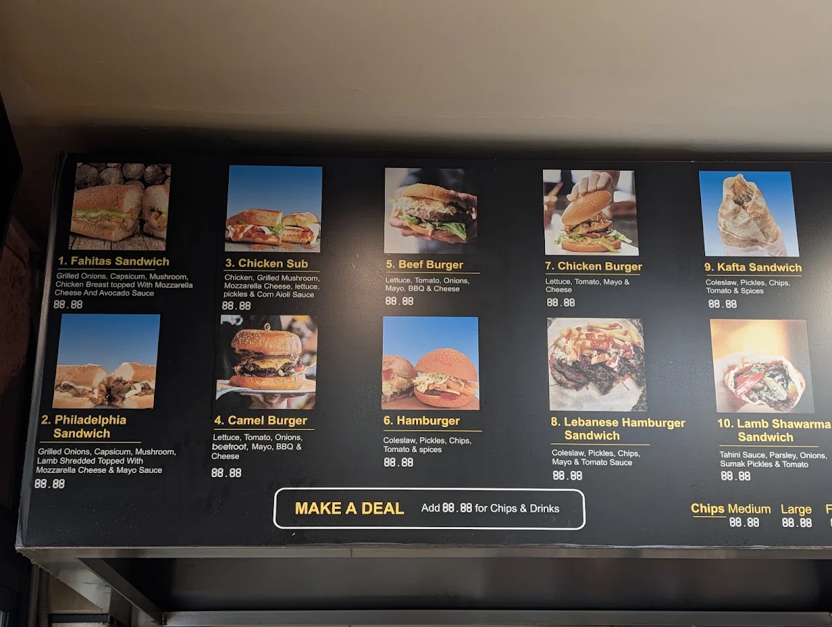 Menu, X-TRA Cheese Bakery Merrylands