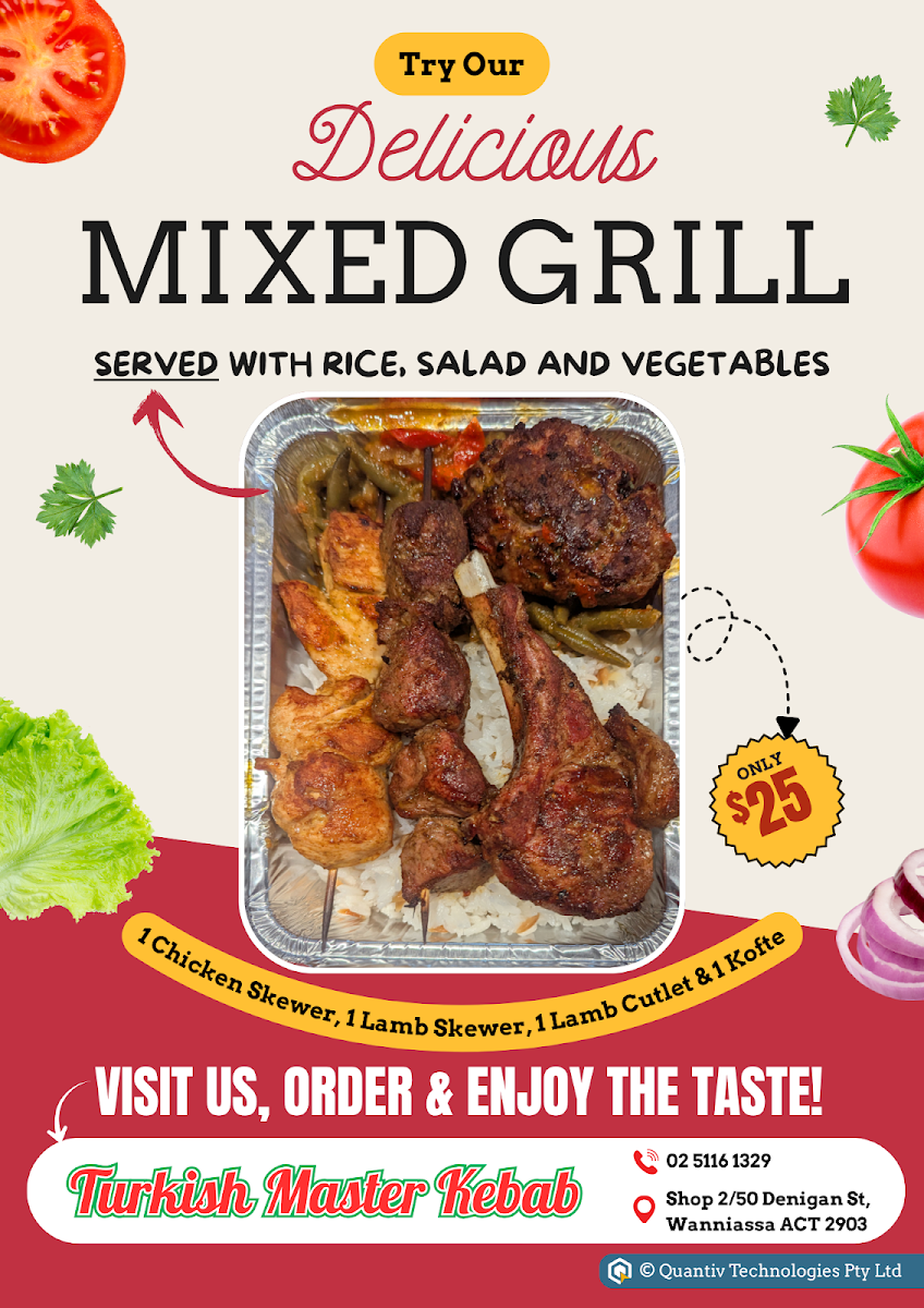 Menu, Turkish Master Kebab