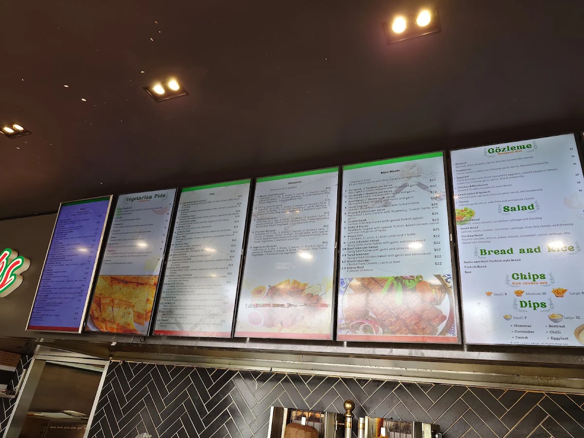 Menu, Turkish Master Kebab