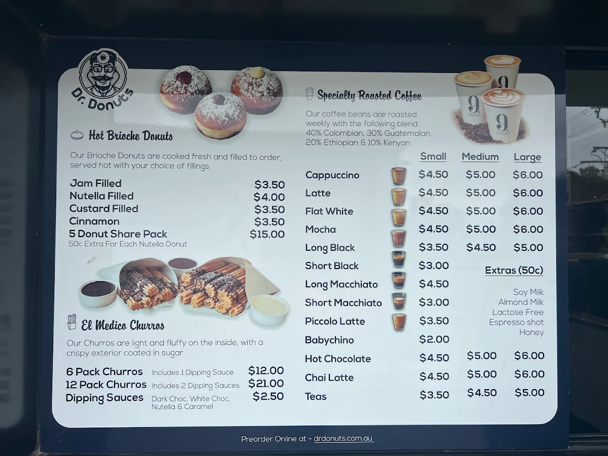 Menu, My Cha Bubble Tea & Acai