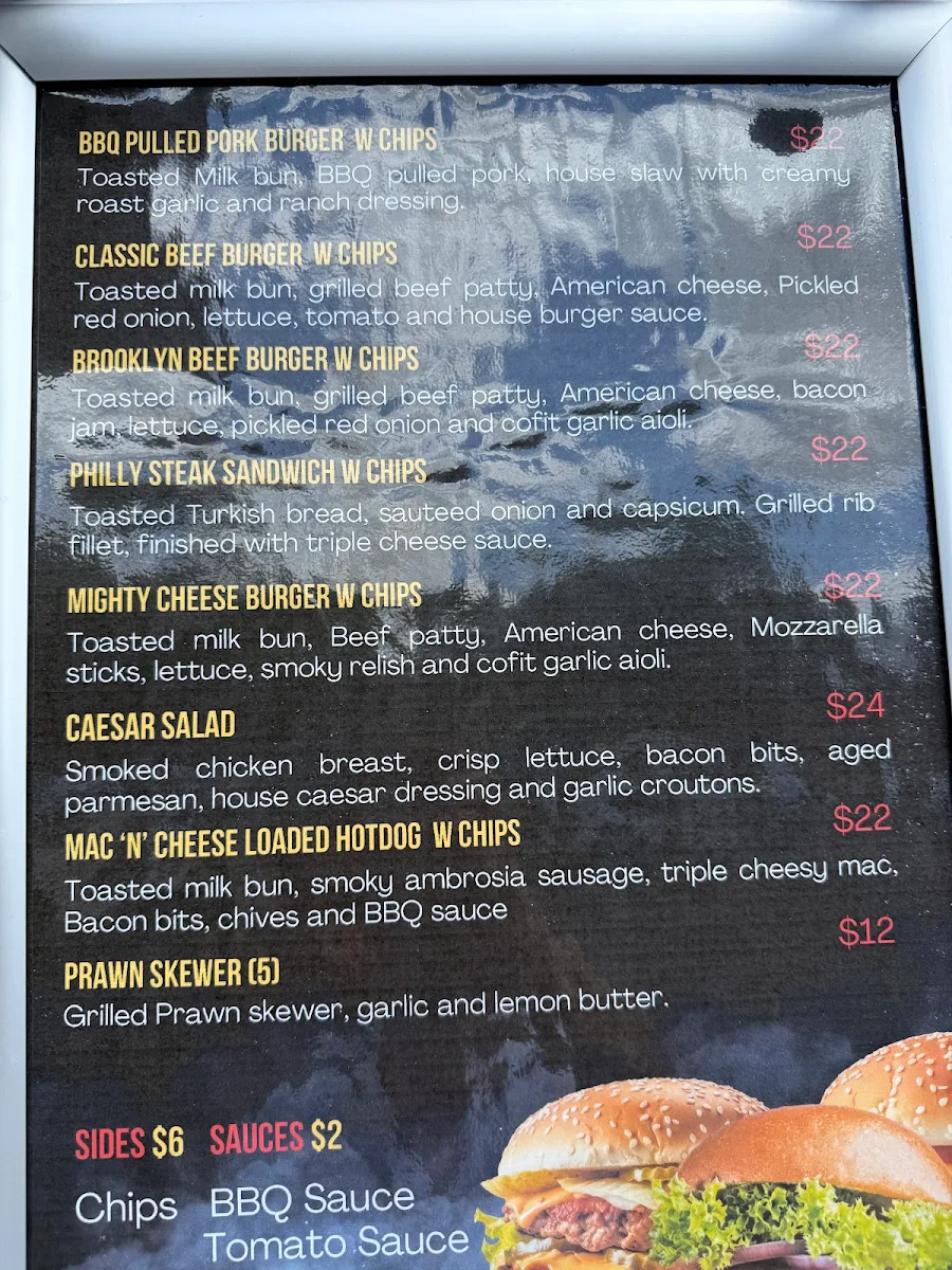 Menu, Urban Grill