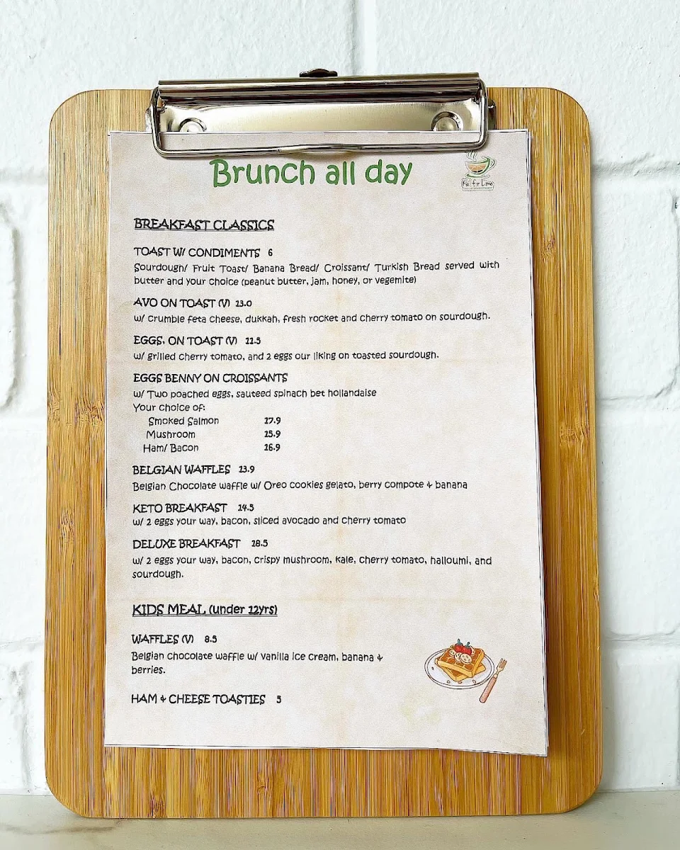 Menu, Kaffir Lime Cafe & Vietnamese Restaurant