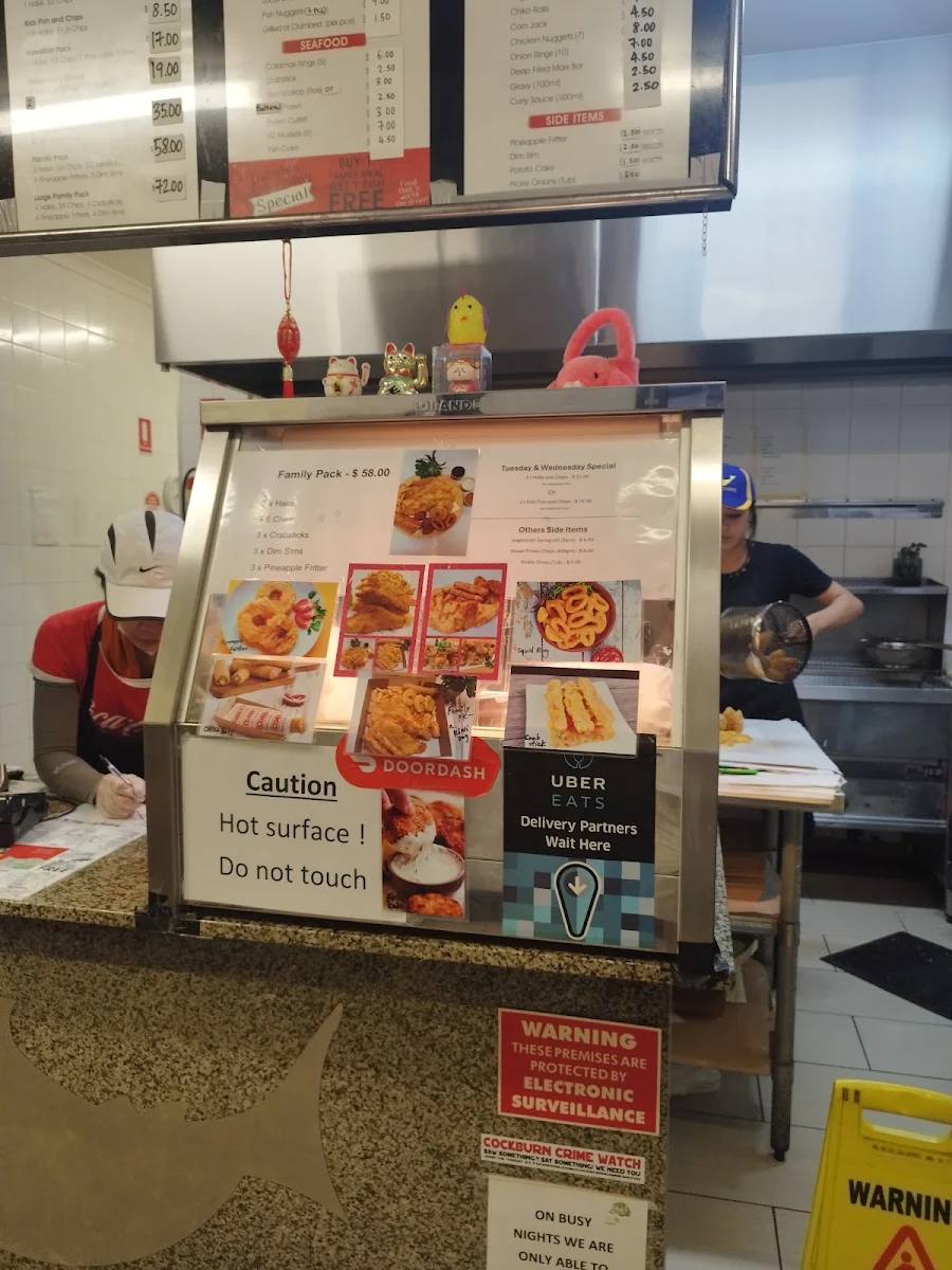 Menu, Beeliar Fish & Chips