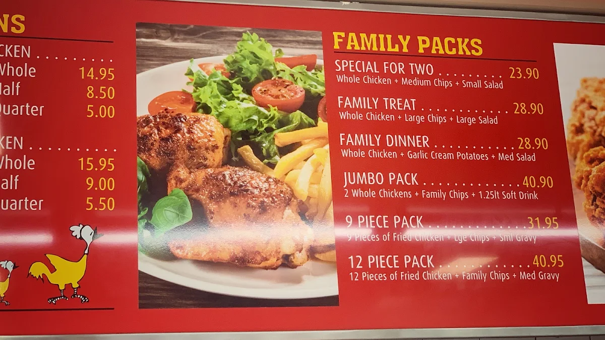 Menu, Red Rock Charcoal Chicken