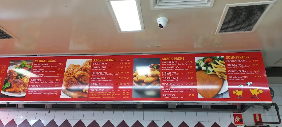 Menu, Red Rock Charcoal Chicken