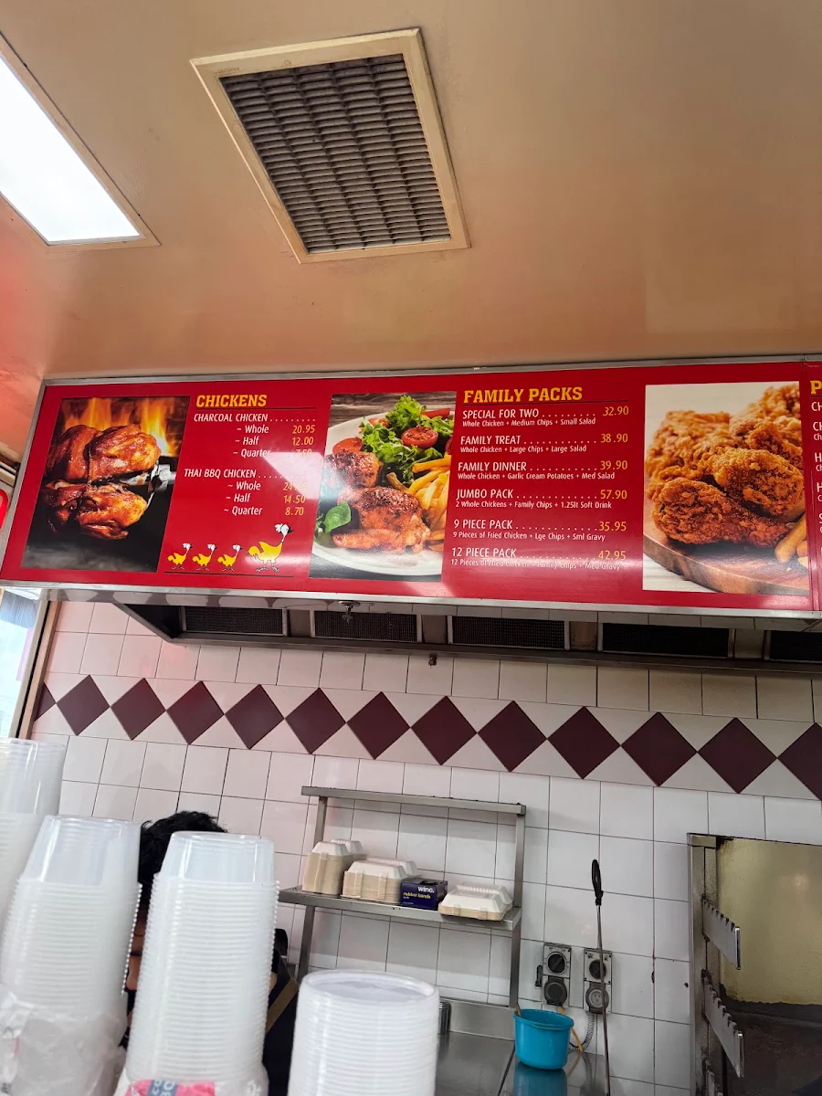 Menu, Red Rock Charcoal Chicken