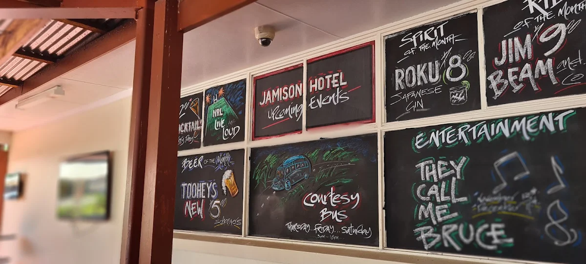 Menu, Jamison Hotel