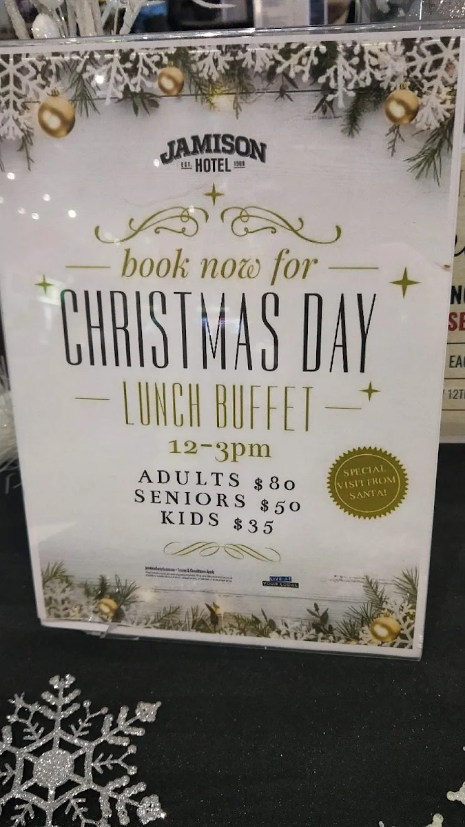 Menu, Jamison Hotel