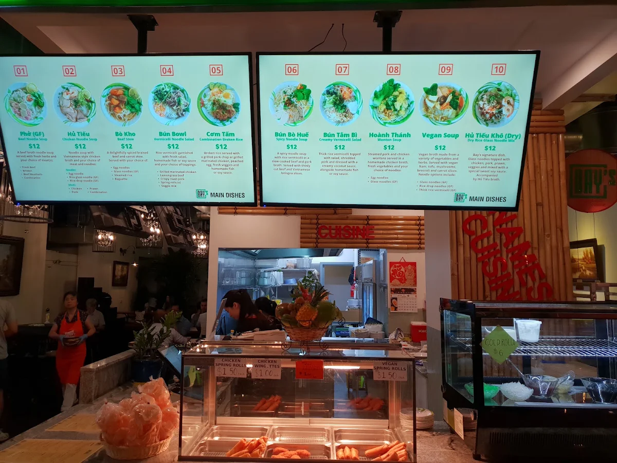 Menu, Bay's Vietnamese Cuisine