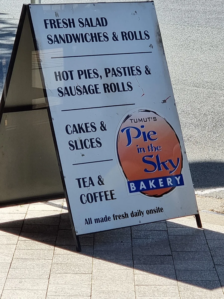 Menu, Tumut's "Pie in the Sky" Bakery