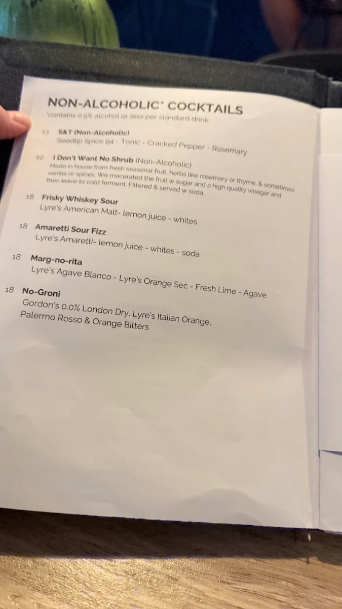Menu, BART Jr.