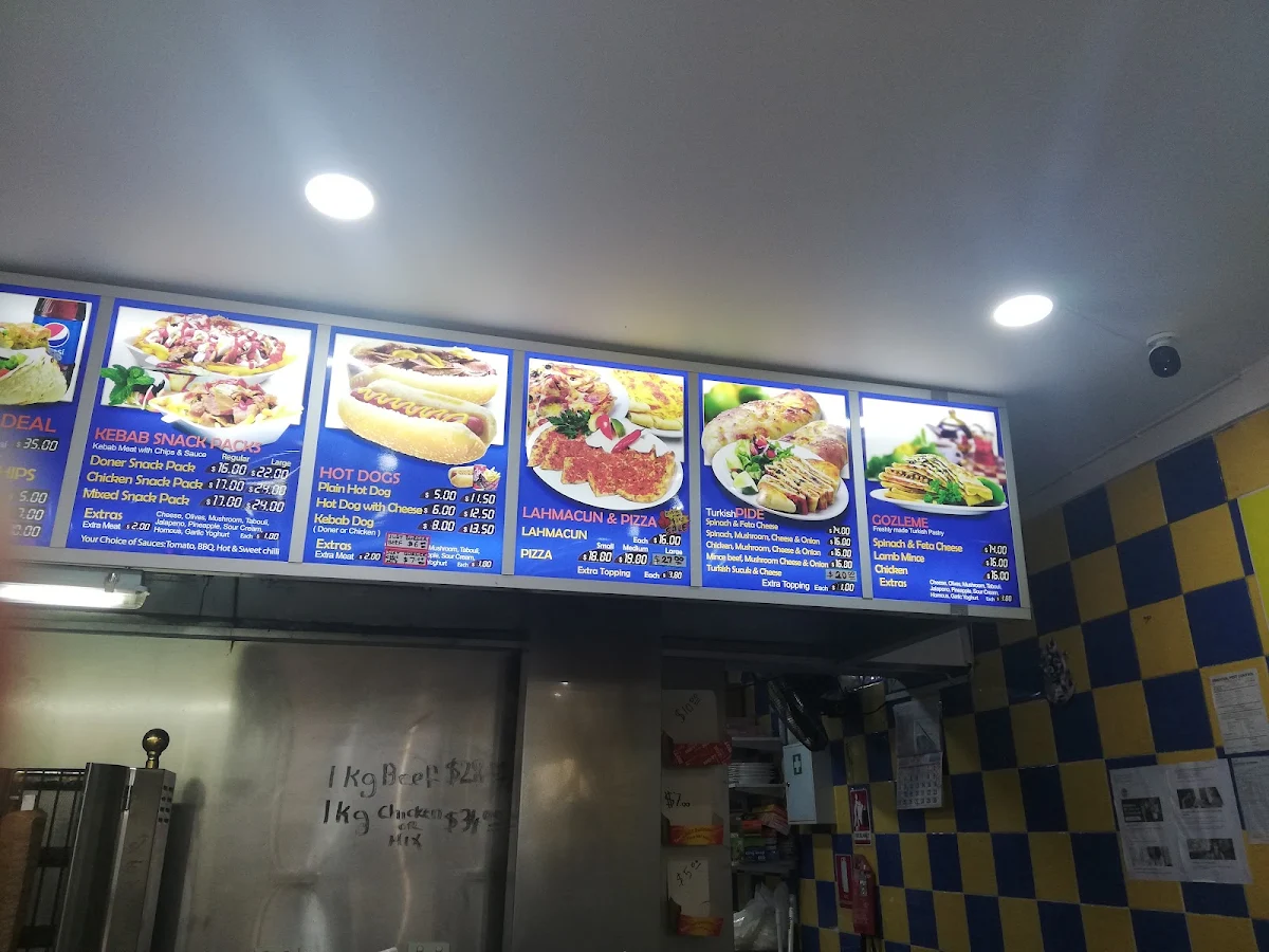 Menu, Kebab Express Cafe 2000