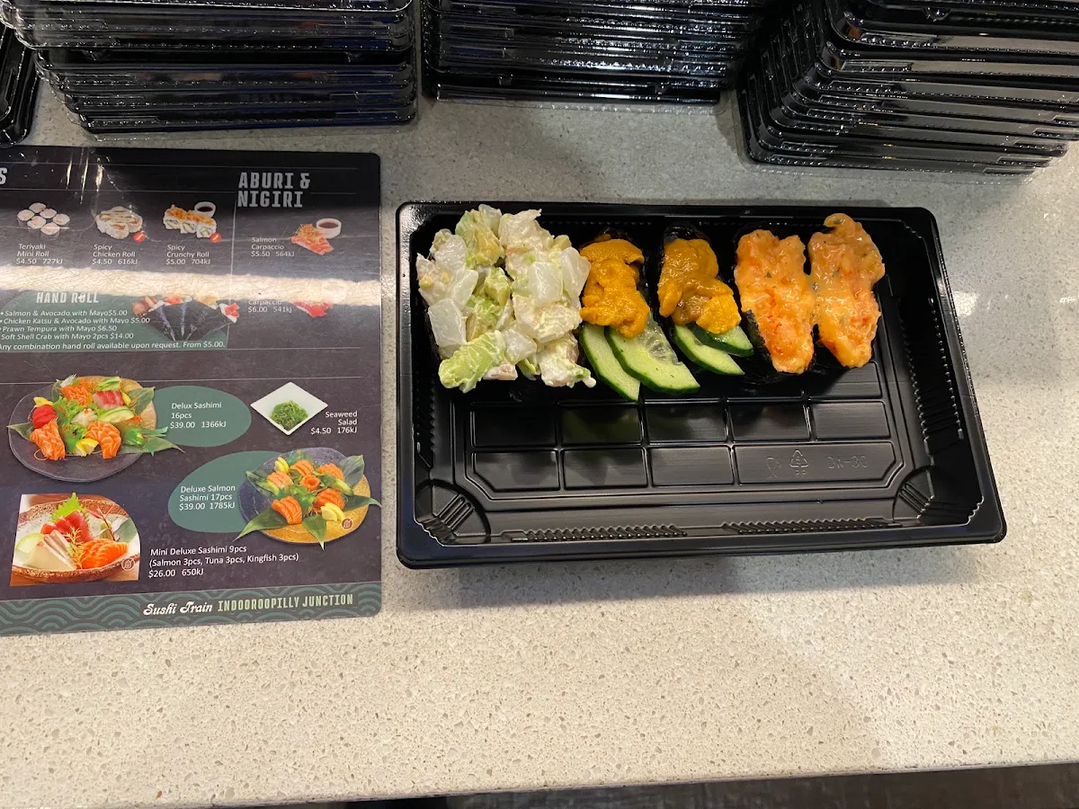 Menu, Sushi Train Indooroopilly junction