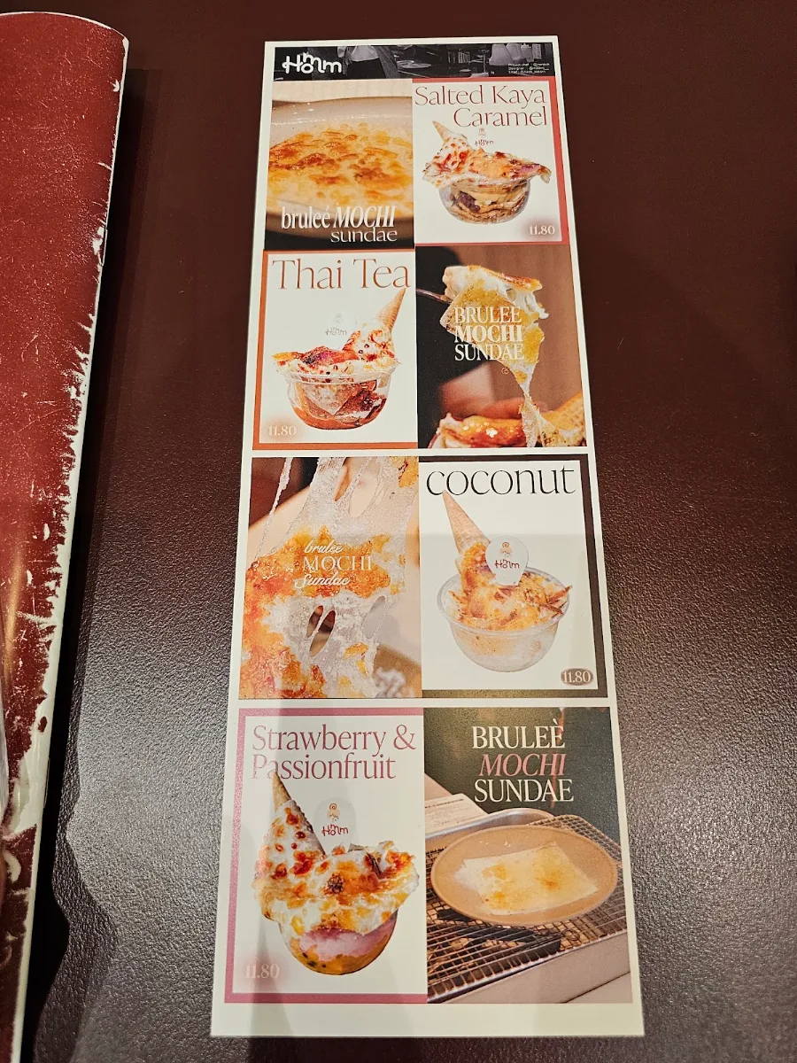 Menu, Homm Dessert QV