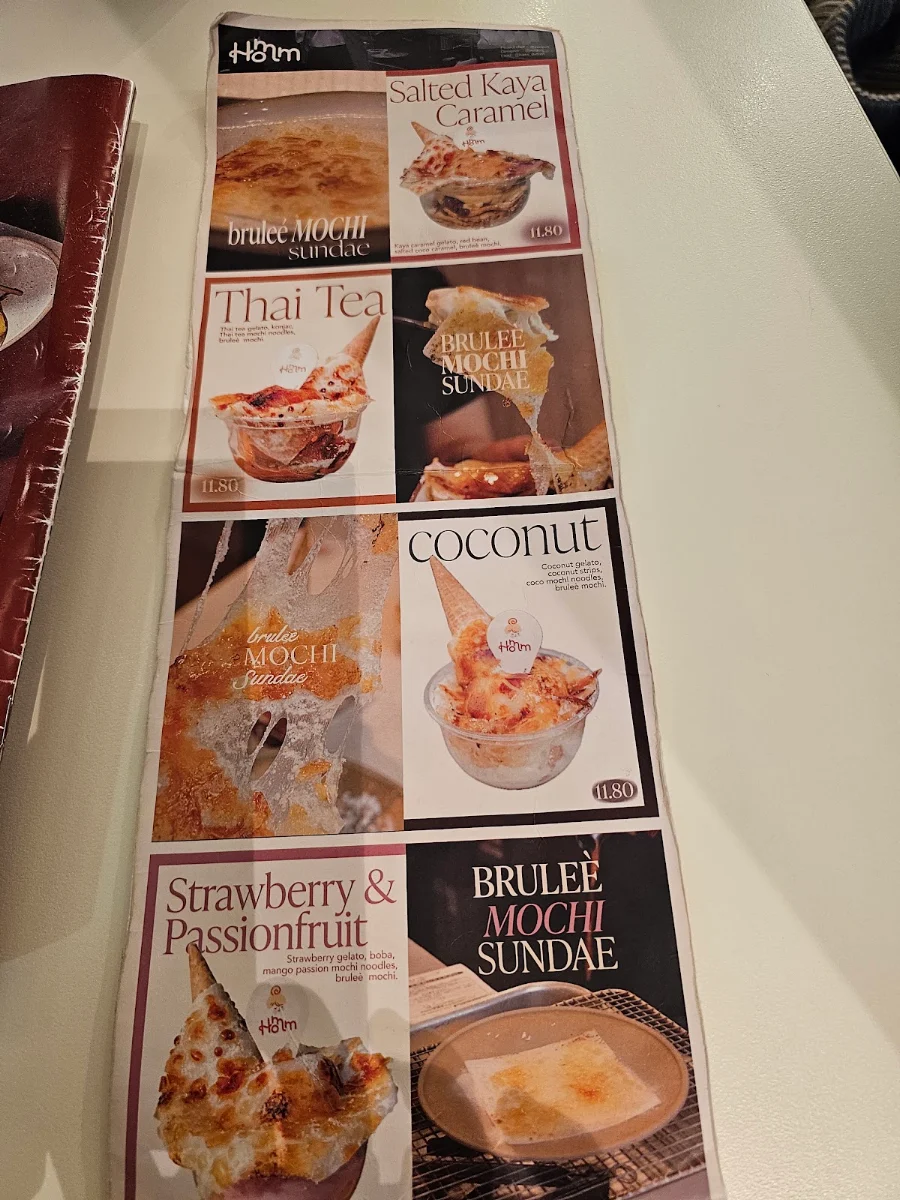 Menu, Homm Dessert QV
