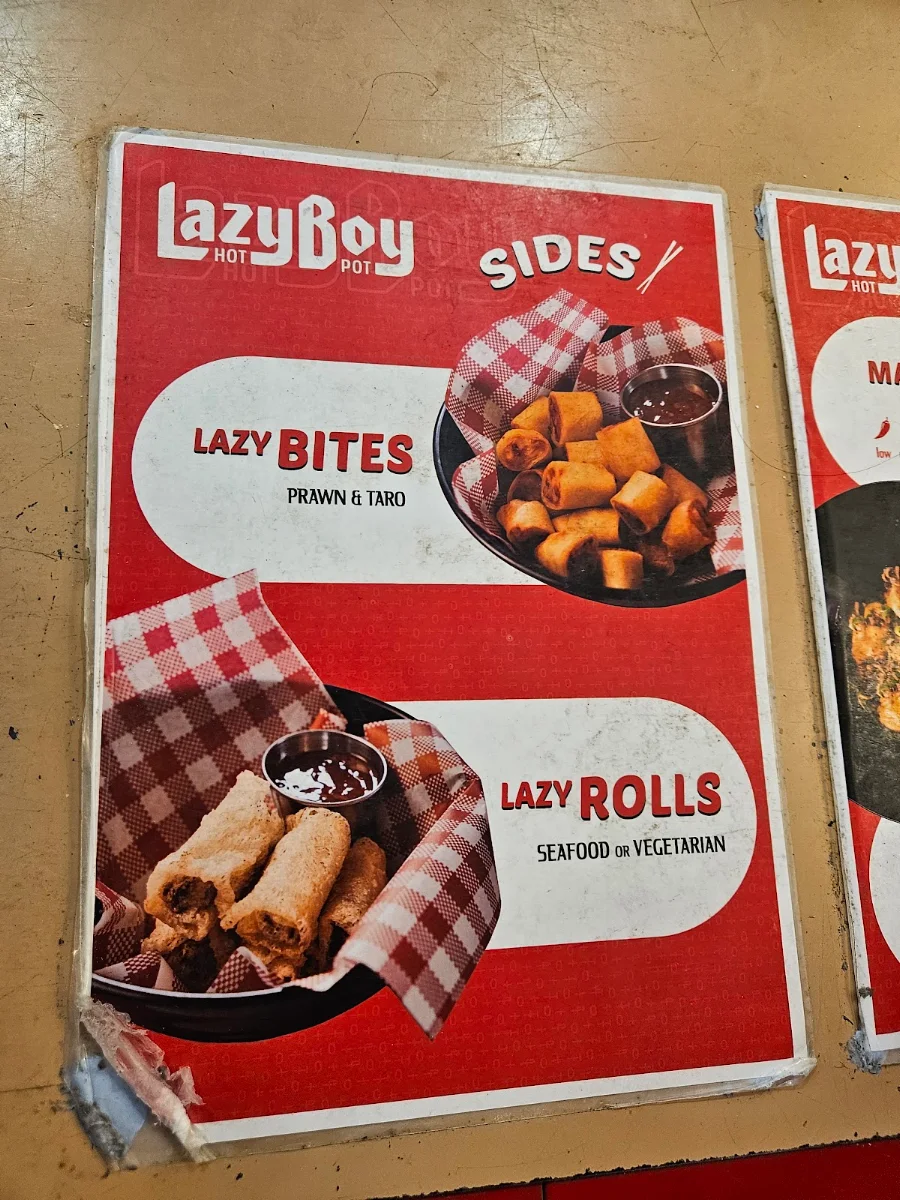 Menu, Lazy Boy Hot Pot