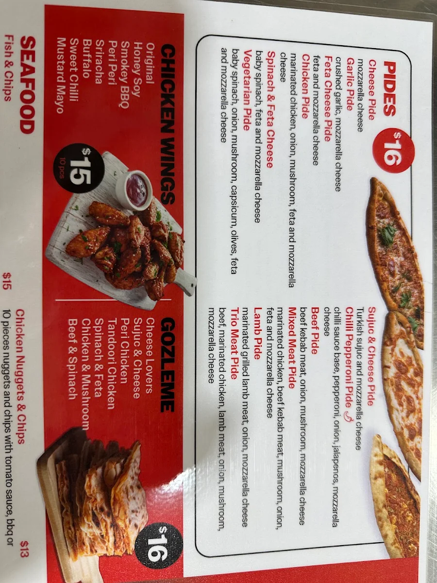 Menu, THE KEBAB CONCORD