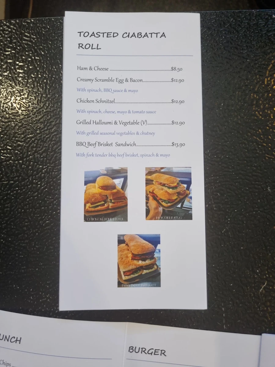 Menu, John Street Coffee