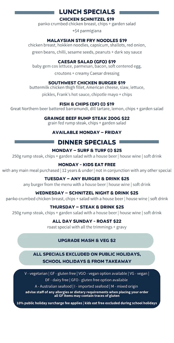 Menu, The Salamander Hotel