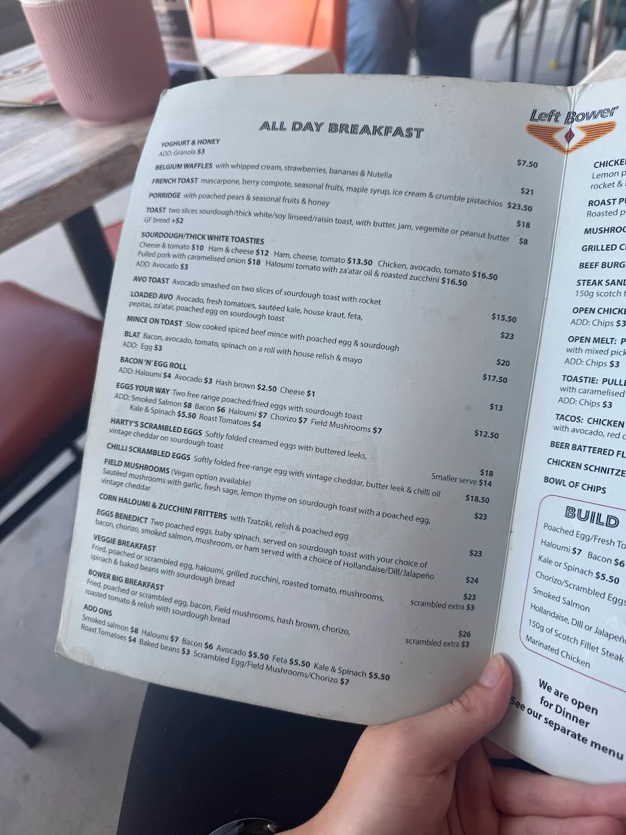 Menu, Left Bower