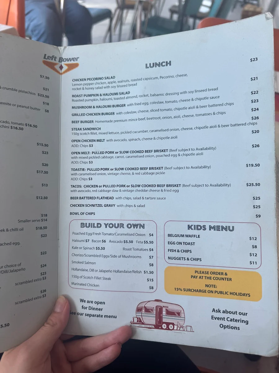 Menu, Left Bower