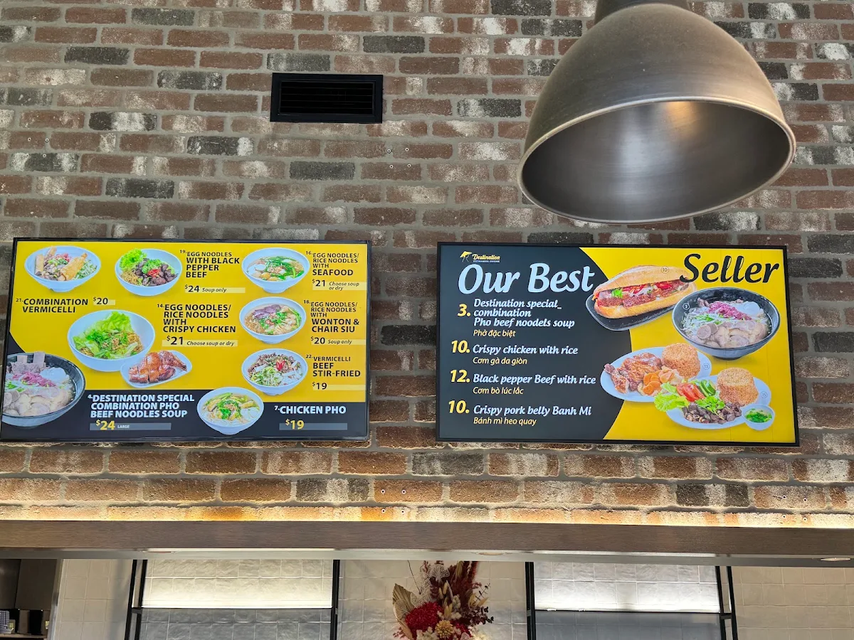 Menu, Destination Vietnamese Cuisine