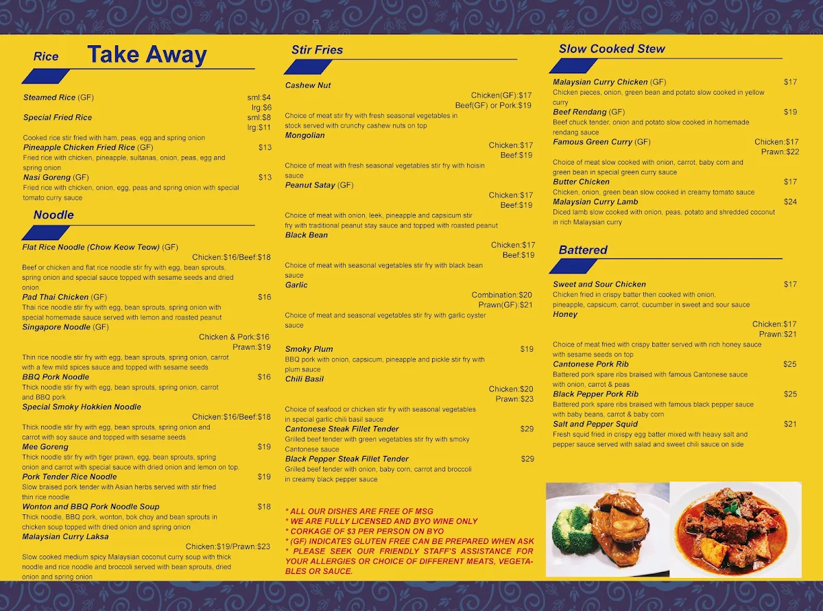 Menu, Two Spoons