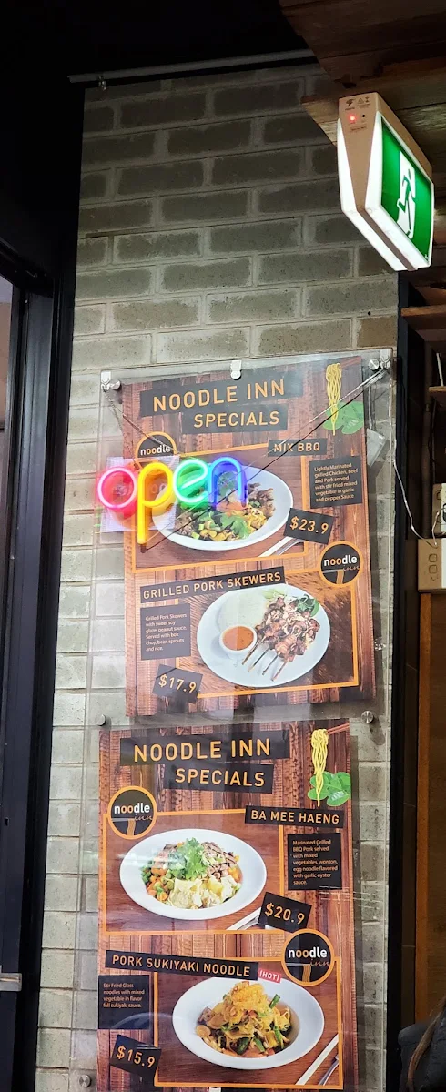 Menu, Noodle Inn Asian Fusion