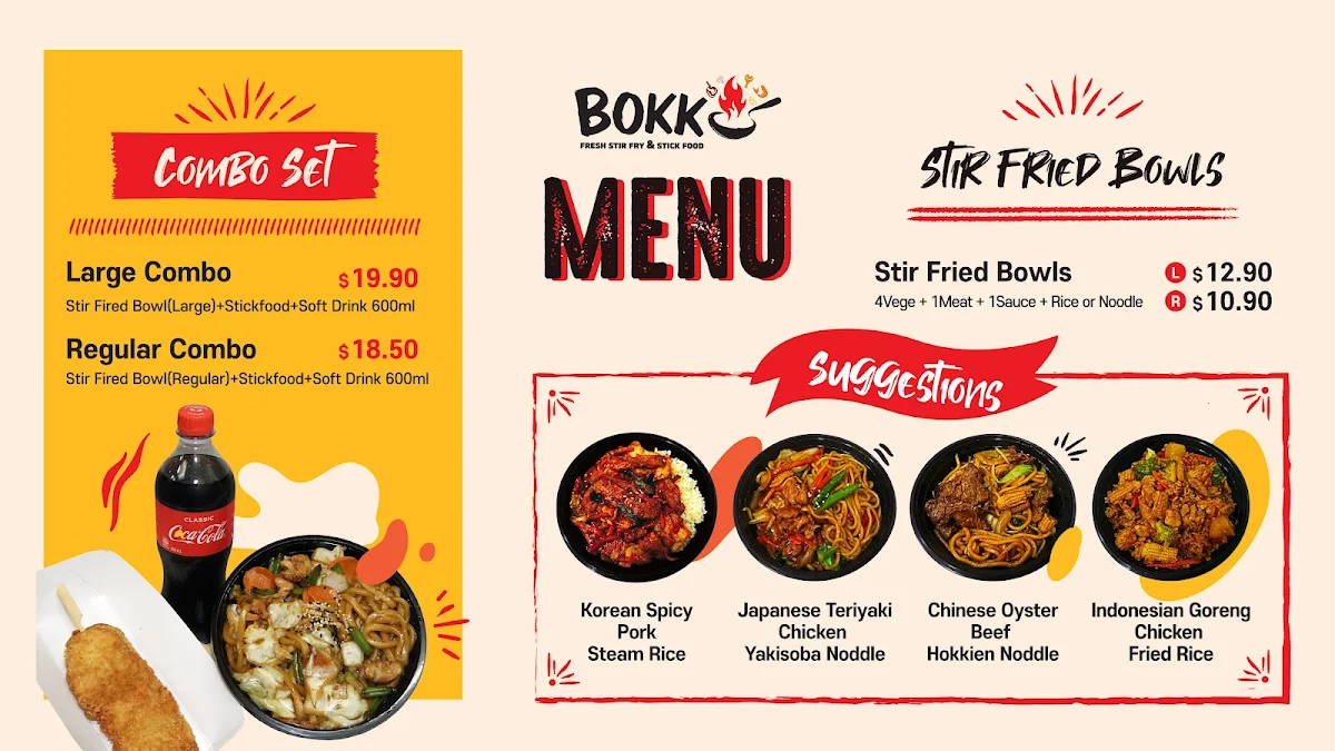 Menu, Bokk