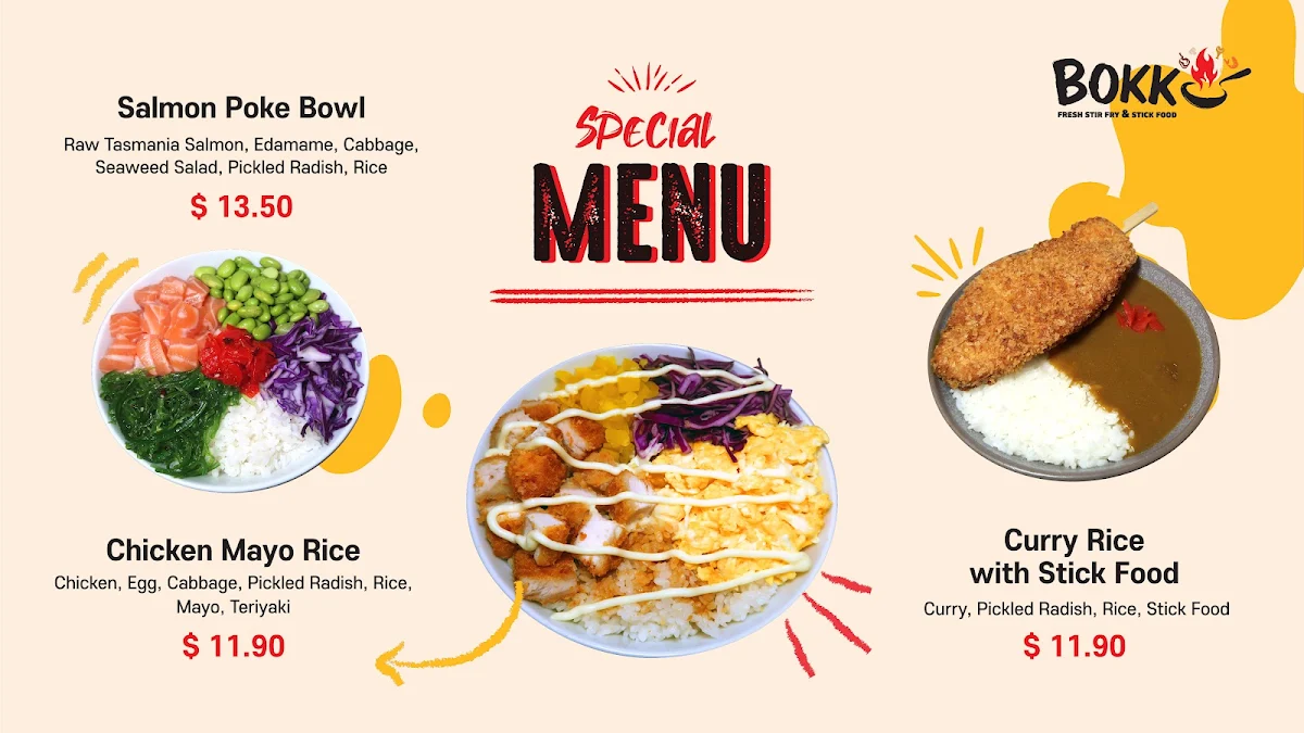 Menu, Bokk