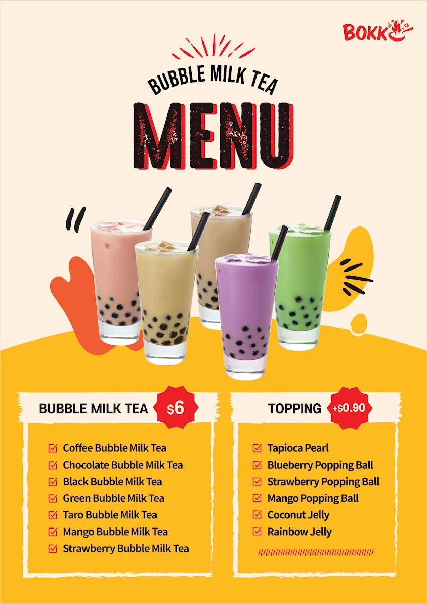 Menu, Bokk