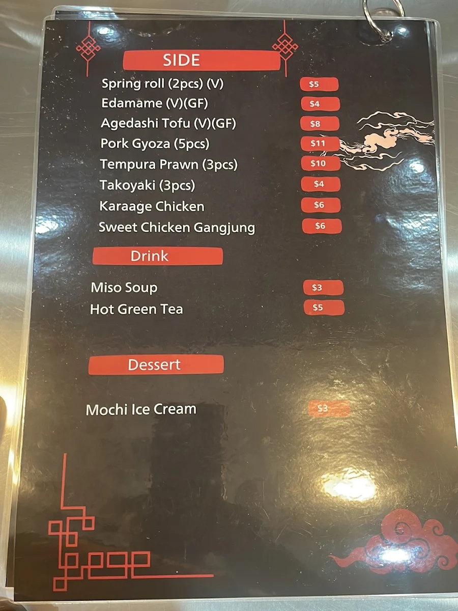 Menu, sushi fresh 7