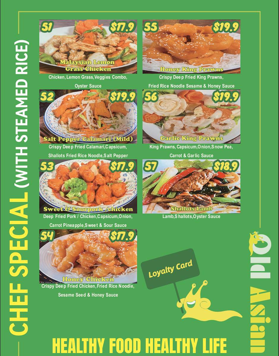 Menu, Good Asian