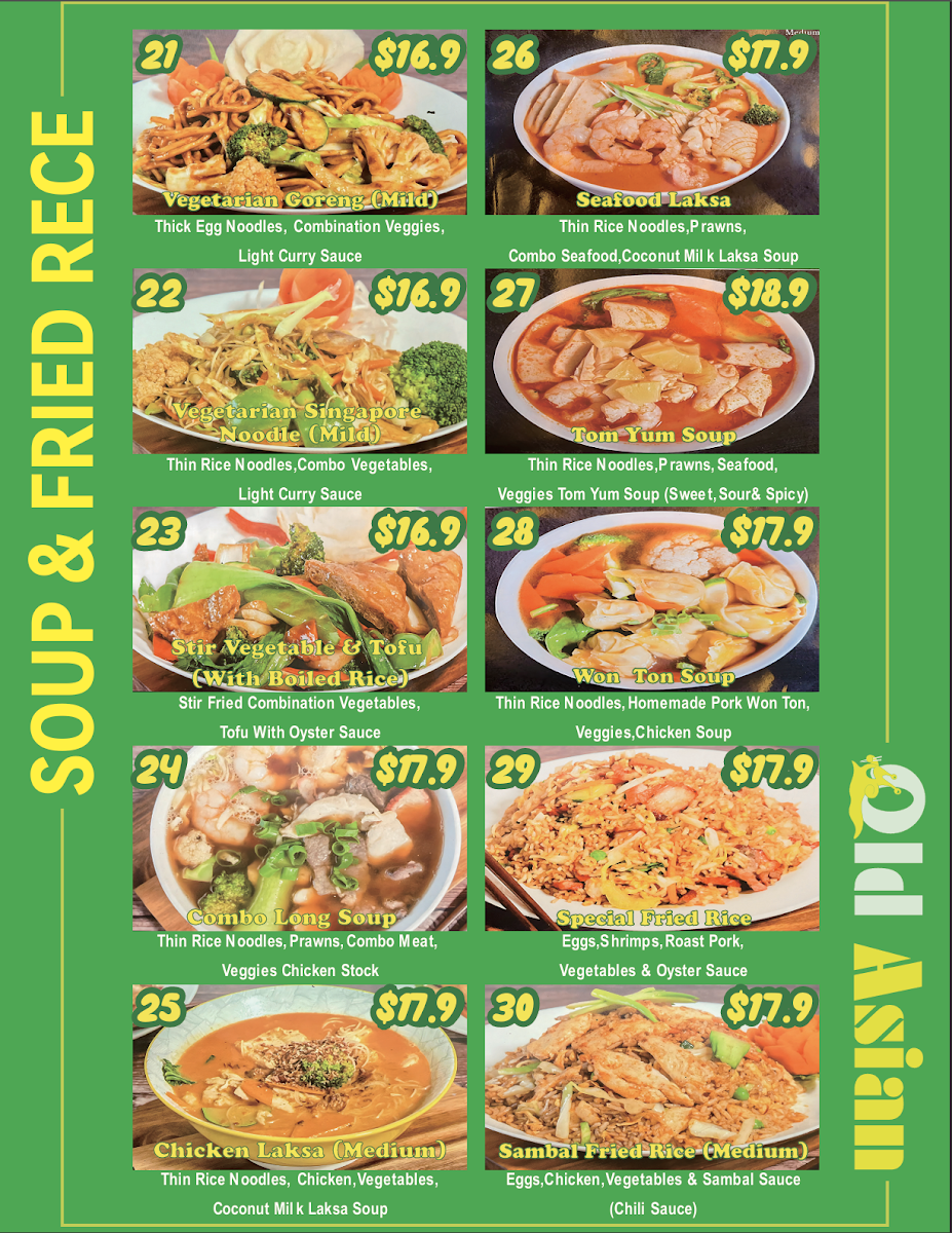 Menu, Good Asian
