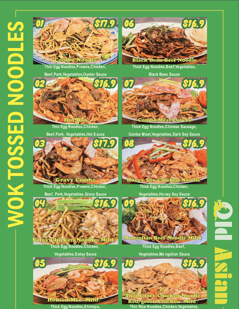 Menu, Good Asian