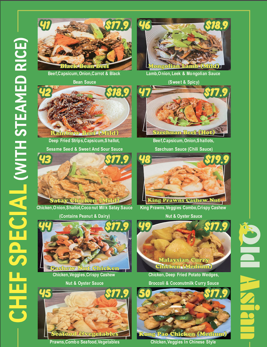 Menu, Good Asian