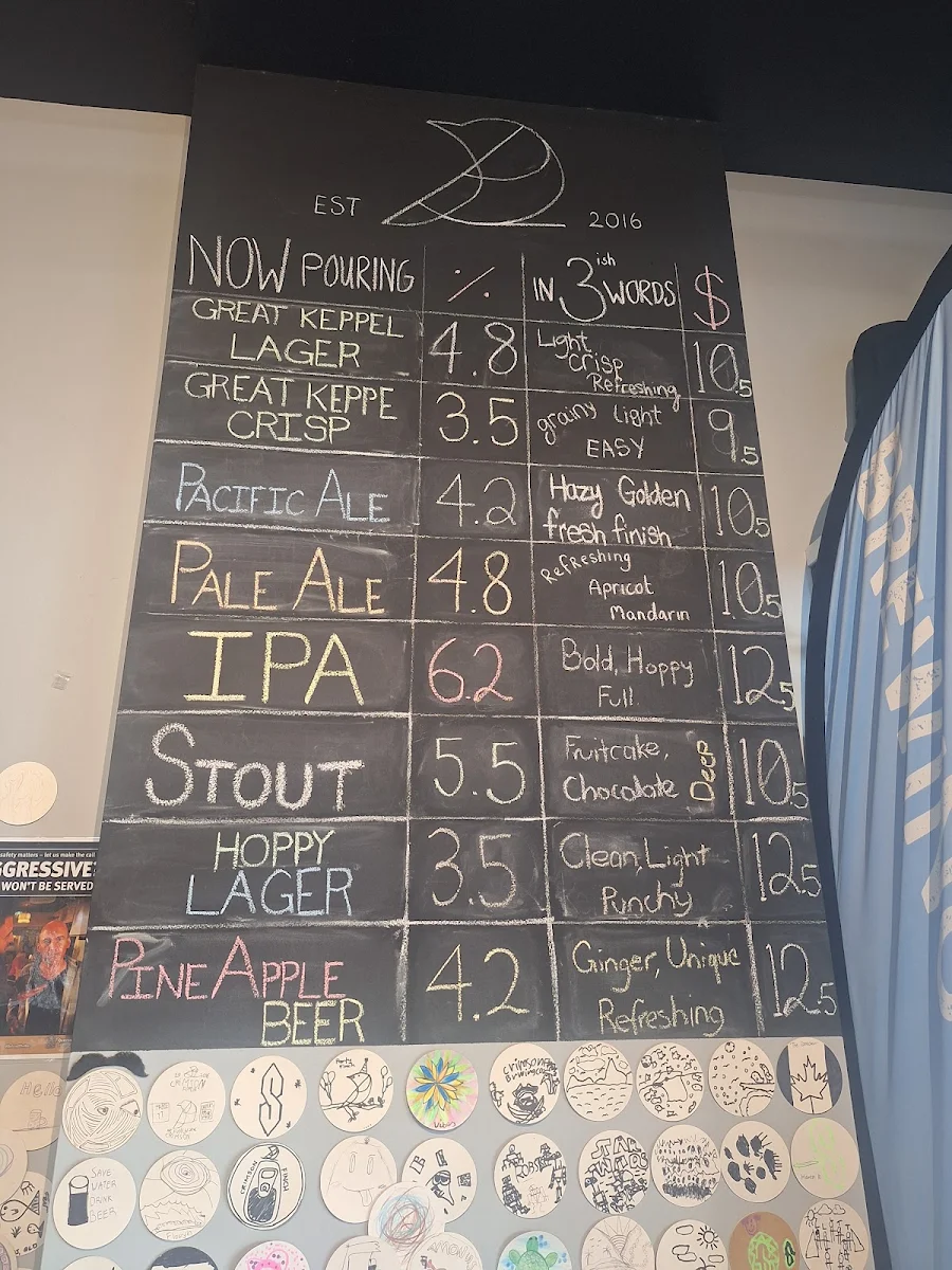 Menu, Crimson Finch Brewery