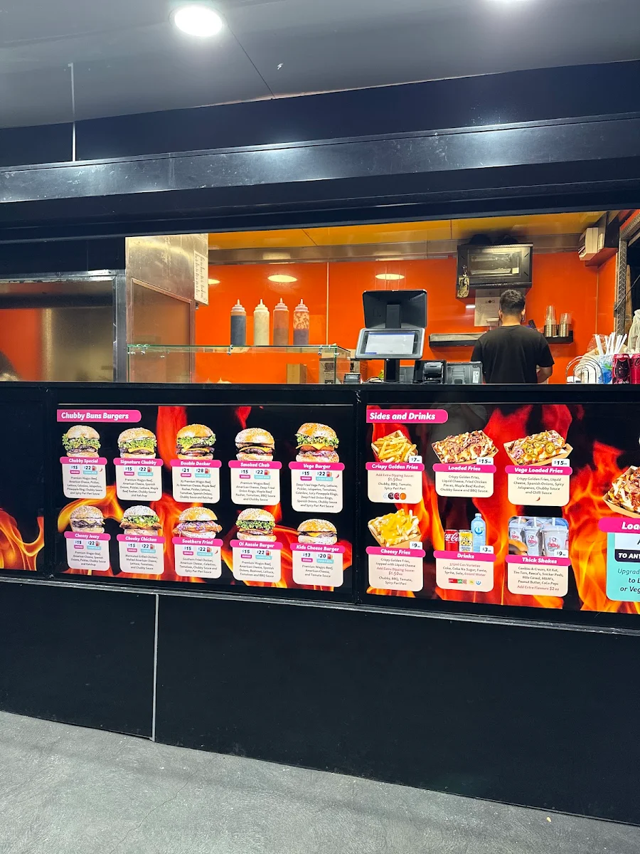 Menu, Chubby Buns Burgers Lansvale