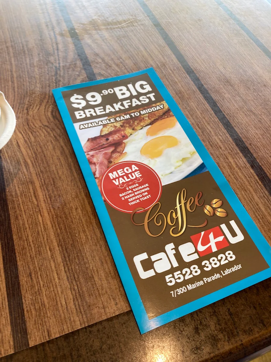 Menu, CAFE 4 U