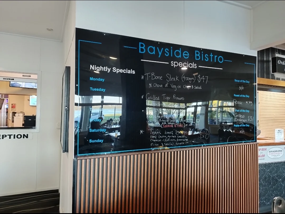 Menu, Bayside Family Bistro St Helens