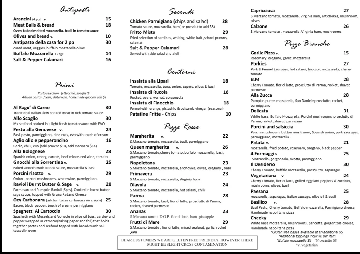 Menu, Il Desiderio