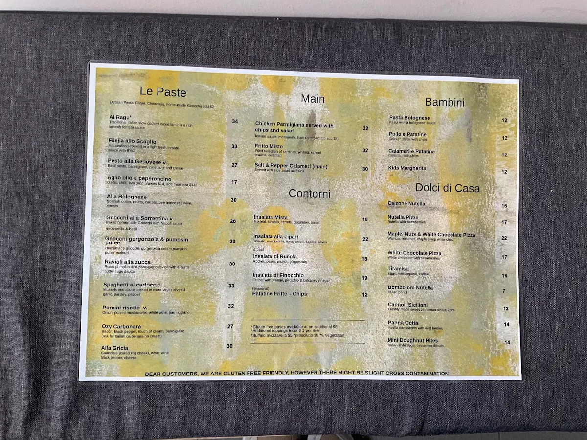 Menu, Il Desiderio