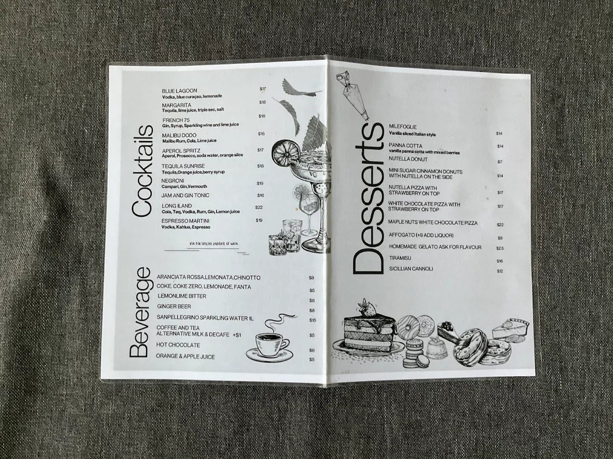 Menu, Il Desiderio