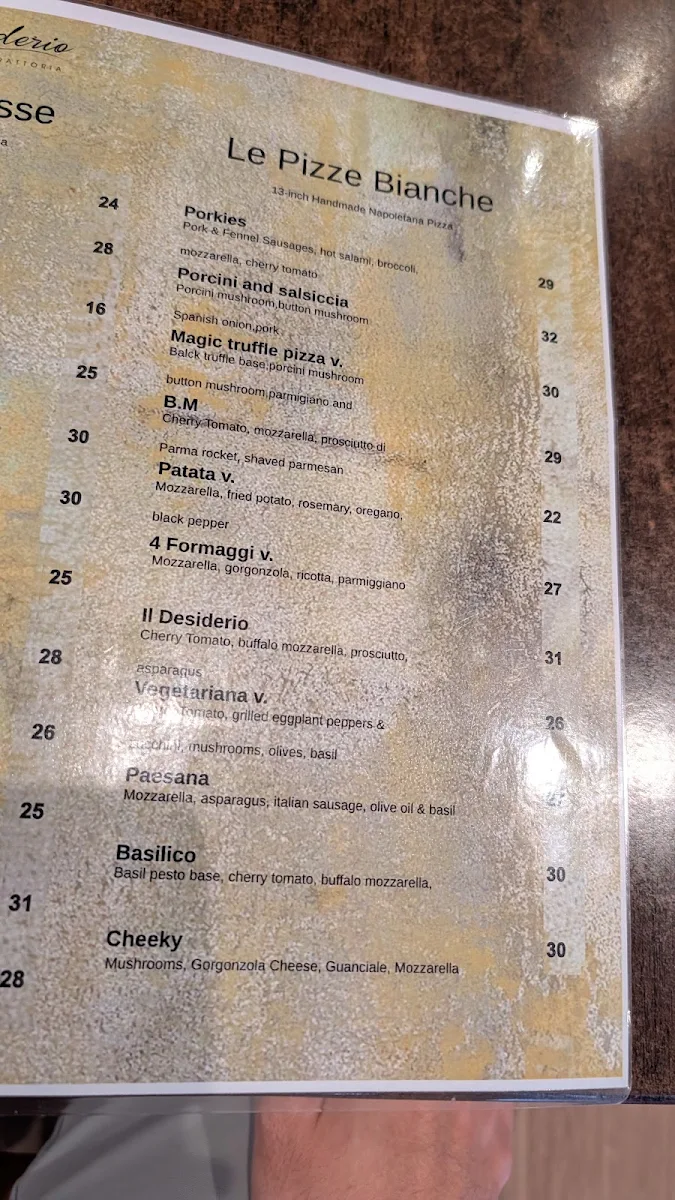 Menu, Il Desiderio