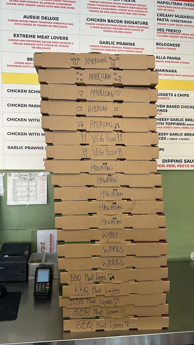 Menu, Wanneroo Pizza