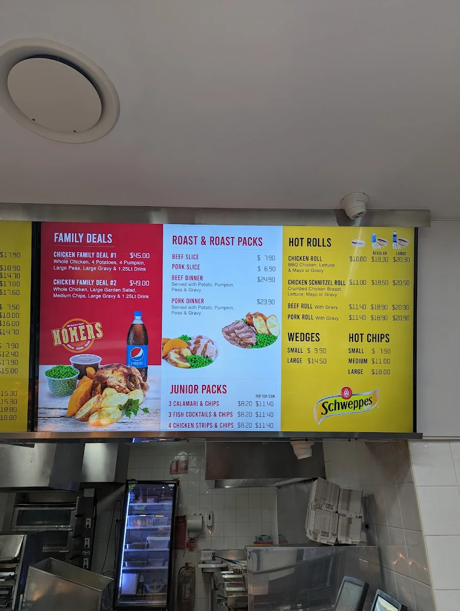 Menu, Homers Emerton