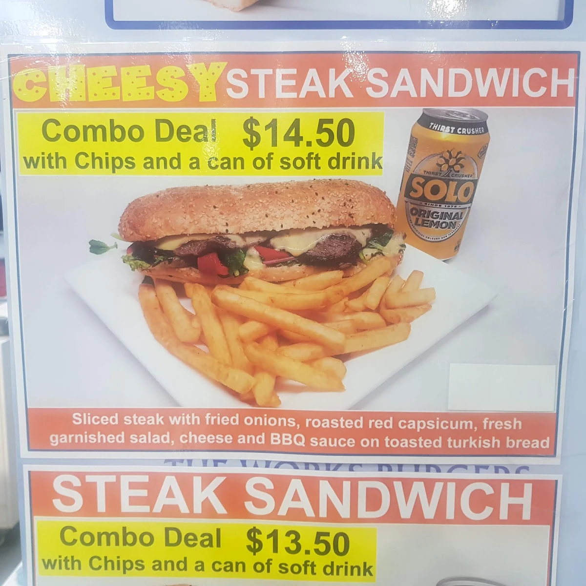 Menu, Morley Reef & Carvery