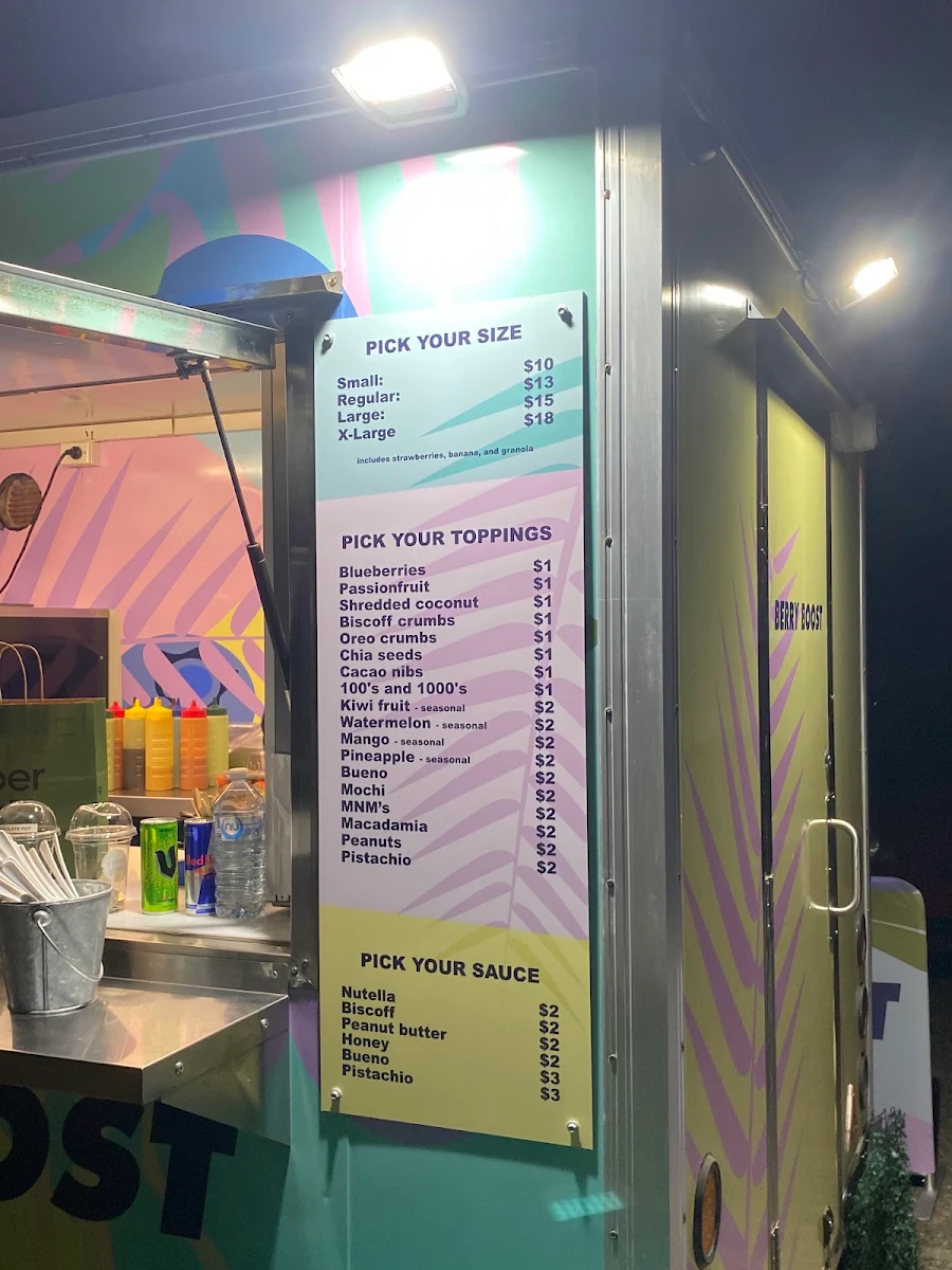 Menu, Berry Boost Casula