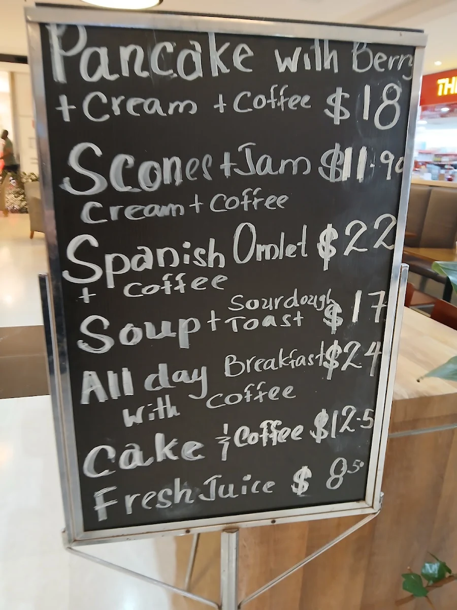 Menu, Refuge Cafe
