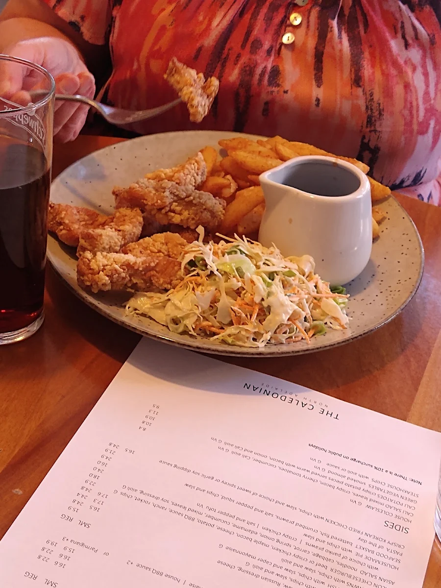 Menu, Caledonian Hotel
